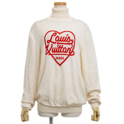 タートルネックニット インタルシアハート LV×NIGO ウール アイボリー Mサイズ ニット