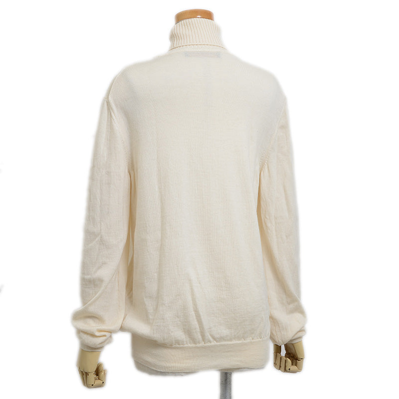 タートルネックニット インタルシアハート LV×NIGO ウール アイボリー Mサイズ ニット