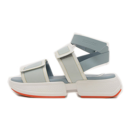 サンダル ギーク メッシュ/カーフレザー ブルー系 レディース #38 H231219Z サンダル