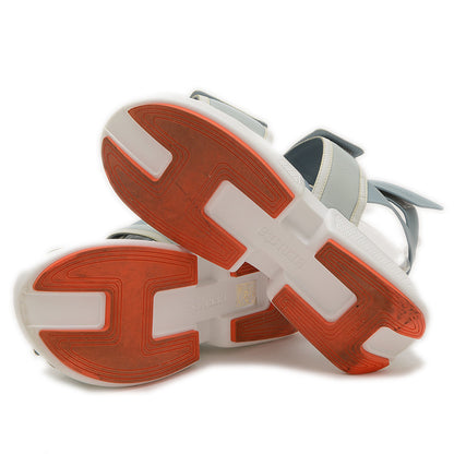 サンダル ギーク メッシュ/カーフレザー ブルー系 レディース #38 H231219Z サンダル