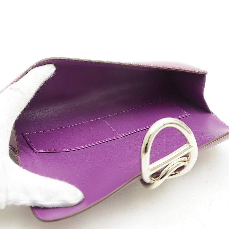 エジェ シェーヌダンクル タデクラフト アネモネ シルバー金具 R刻印 クラッチバッグ