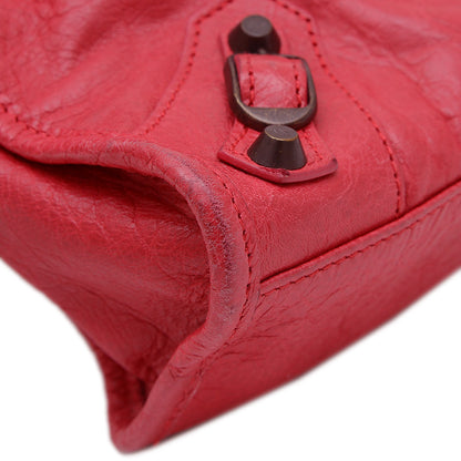 クラシック ミニシティ 2WAYバッグ レザー レッド 300295 ※ショルダー欠損 ハンドバッグ
