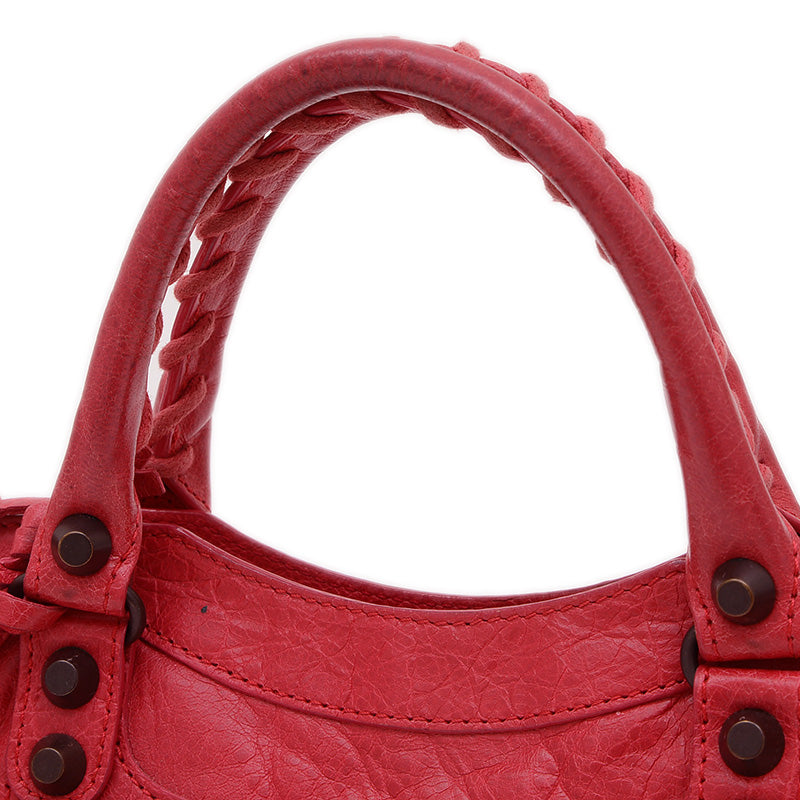 クラシック ミニシティ 2WAYバッグ レザー レッド 300295 ※ショルダー欠損 ハンドバッグ
