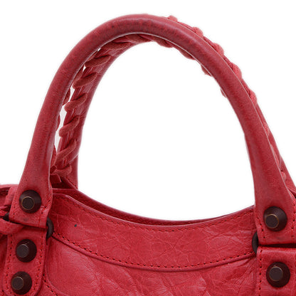 クラシック ミニシティ 2WAYバッグ レザー レッド 300295 ※ショルダー欠損 ハンドバッグ