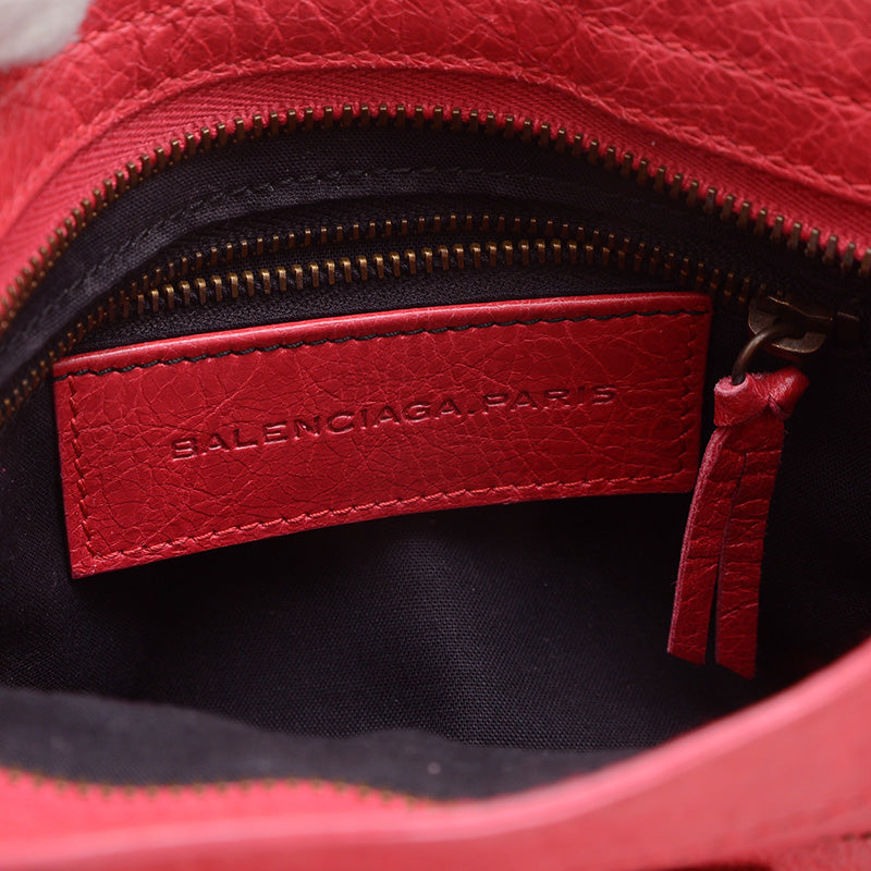 クラシック ミニシティ 2WAYバッグ レザー レッド 300295 ※ショルダー欠損 ハンドバッグ