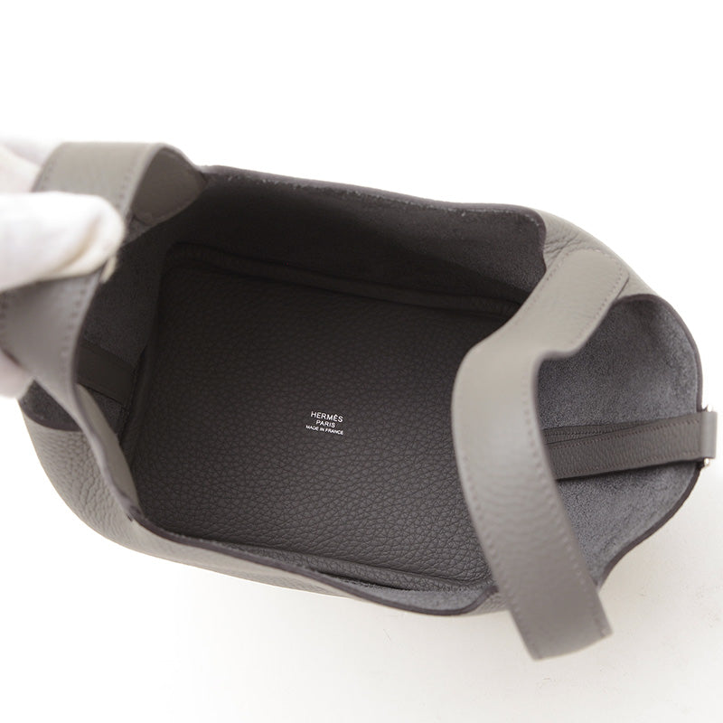 ピコタンロック PM 18 トリヨン グリメイヤー シルバー金具 K刻印 ハンドバッグ