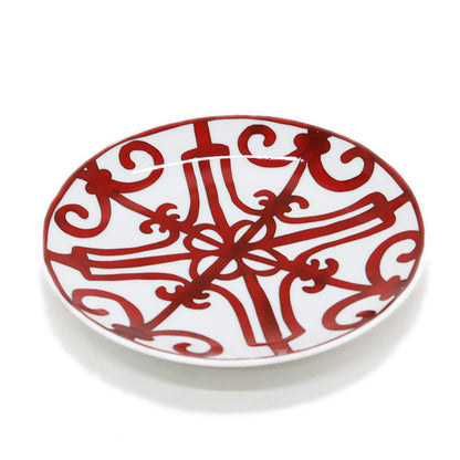 ガダルキヴィール パンプレート 17cm お皿 陶器 ホワイト/レッド 食器