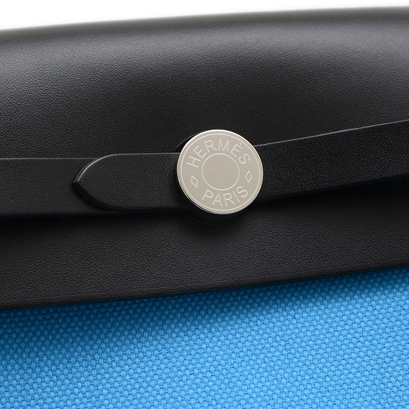 エールバッグジップ 20 トワルミリタリー/レザー ブルーリヴィエラ/ブラック K刻印 ショルダーバッグ