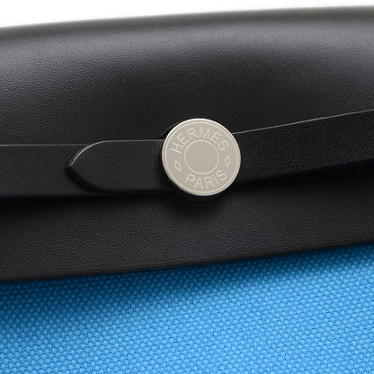 エールバッグジップ 20 トワルミリタリー/レザー ブルーリヴィエラ/ブラック K刻印 ショルダーバッグ