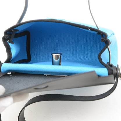 エールバッグジップ 20 トワルミリタリー/レザー ブルーリヴィエラ/ブラック K刻印 ショルダーバッグ