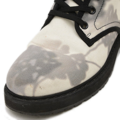 キャンバスブーツ キャンバス ホワイト/グレー 37サイズ ブーツ