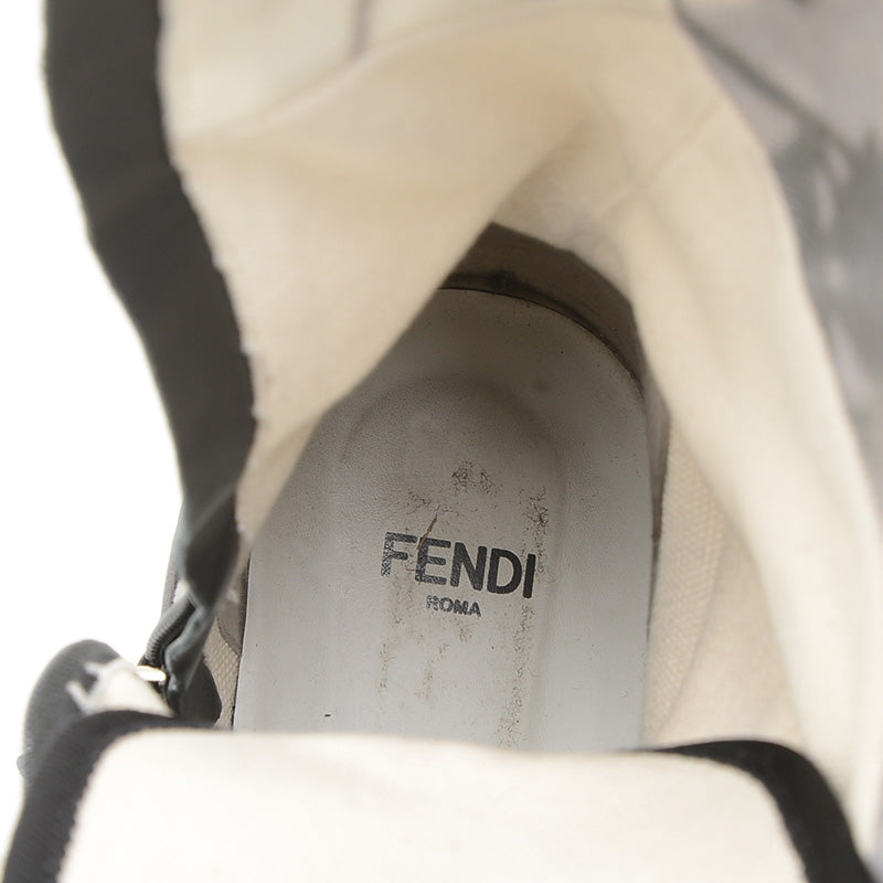 キャンバスブーツ キャンバス ホワイト/グレー 37サイズ ブーツ