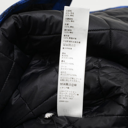 チェックフランネルシャツブルゾン ウール混 ブルー/ブラック メンズ 2W410994R #50 ジャケット