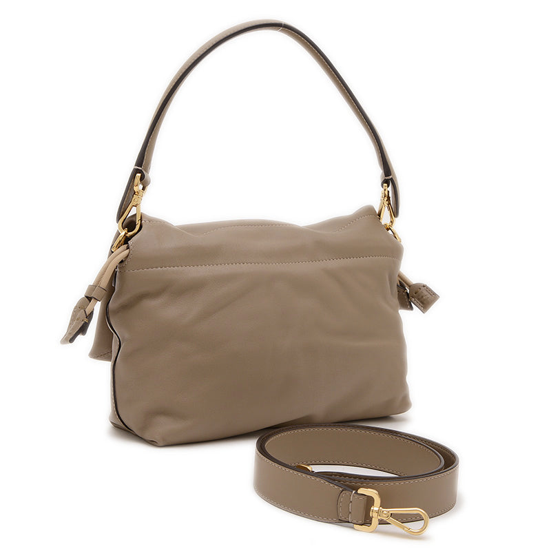 マンマ バゲット ミディアム　2WAYバッグ レザー ベージュ 8BR833 ショルダーバッグ