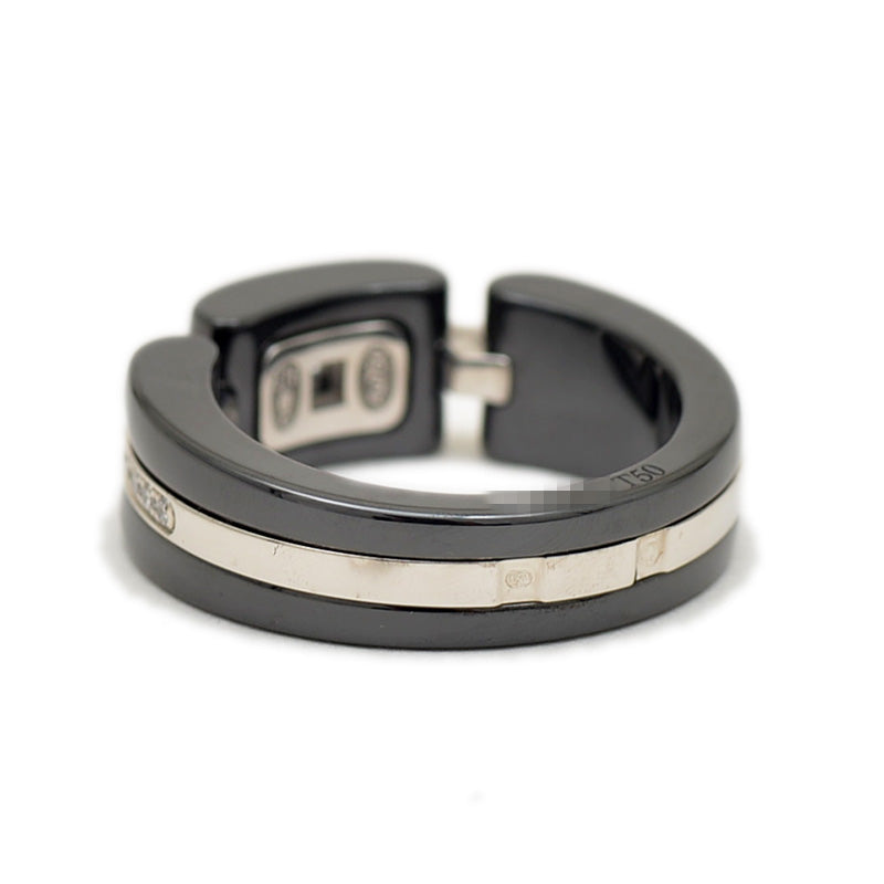 ウルトラリング WG ブラックセラミック ダイヤ #50 リング・指輪