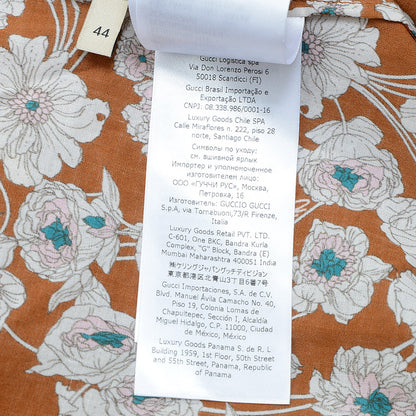 フローラルプリント レース トリムツイルドレス ワンピース 704249 44サイズ ワンピース