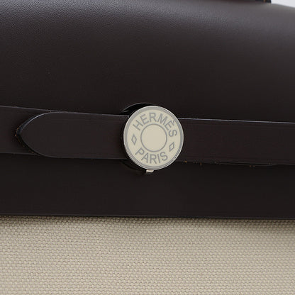 エールバッグ ジップアドPM トワル/レザー ブラウン/ベージュ U刻印 リュック・デイパック