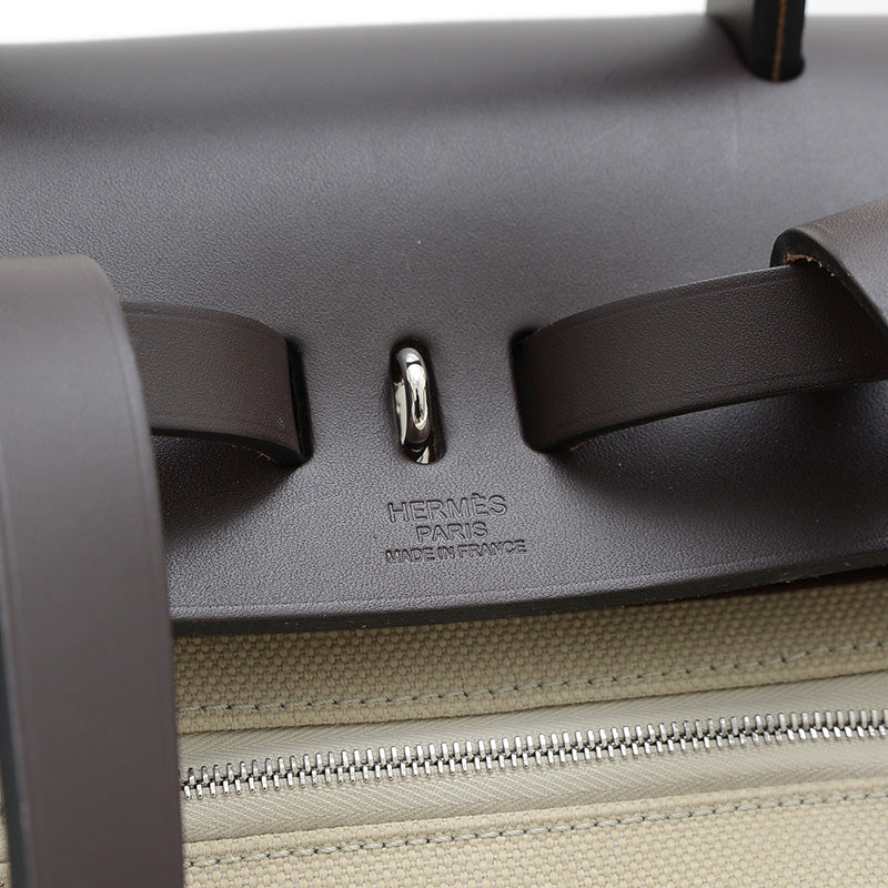 エールバッグ ジップアドPM トワル/レザー ブラウン/ベージュ U刻印 リュック・デイパック