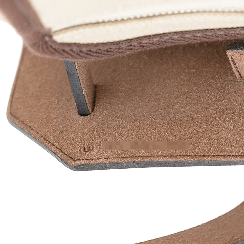 エールバッグ ジップアドPM トワル/レザー ブラウン/ベージュ U刻印 リュック・デイパック