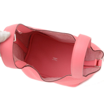 ピコタンロック PM 18 トリヨン ローズアザレ シルバー金具 W刻印 ハンドバッグ