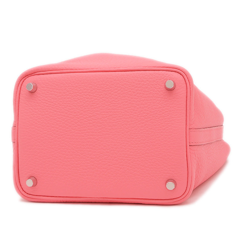 ピコタンロック PM 18 トリヨン ローズアザレ シルバー金具 W刻印 ハンドバッグ