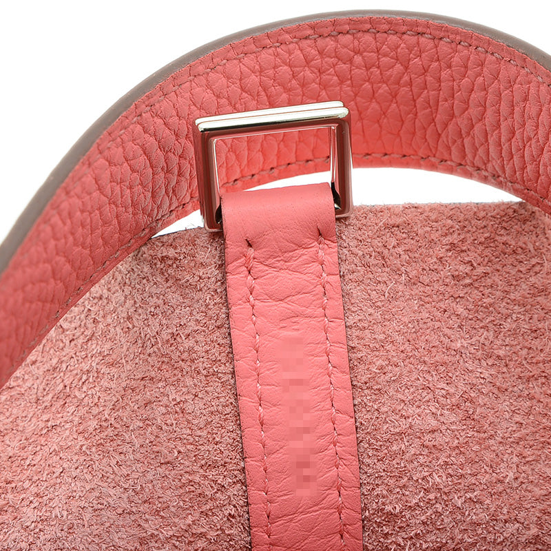 ピコタンロック PM 18 トリヨン ローズアザレ シルバー金具 W刻印 ハンドバッグ