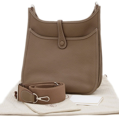 エブリン3 PM トリヨン エトゥープ シルバー金具 K刻印 ショルダーバッグ