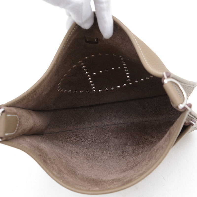 エブリン3 PM トリヨン エトゥープ シルバー金具 K刻印 ショルダーバッグ