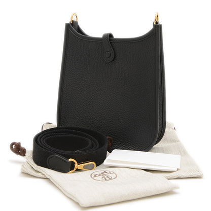 エブリンTPM トリヨン ブラック ゴールド金具 K刻印 ロングストラップ ショルダーバッグ