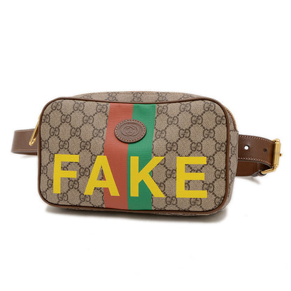 GGスプリーム FAKENOT ベルトバッグ キャンバス ベージュ 602695 ボディバッグ
