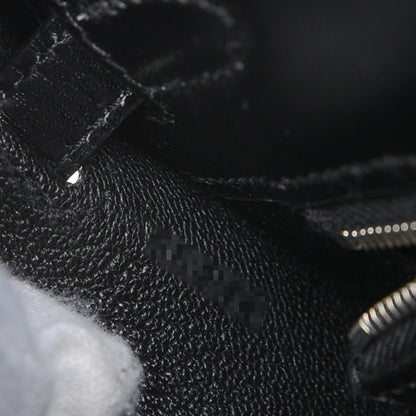 ケリー25 外縫い ボックスカーフ ブラック シルバー金具 K刻印 ハンドバッグ