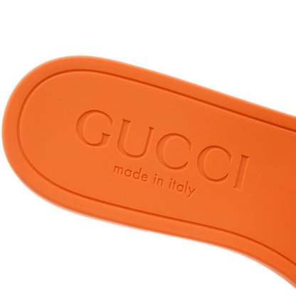 インターロッキングG スライド サンダル ラバー オレンジ レディース 35サイズ サンダル