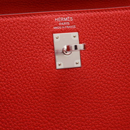 ケリー25 内縫い トゴ ルージュラデュー シルバー金具 W刻印 ハンドバッグ