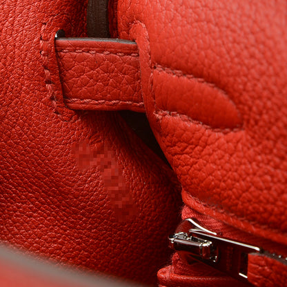 ケリー25 内縫い トゴ ルージュラデュー シルバー金具 W刻印 ハンドバッグ