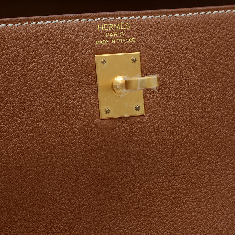 ケリー25 内縫い トゴ ゴールド マットゴールド金具 K刻印 ハンドバッグ