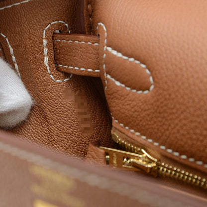 ケリー25 内縫い トゴ ゴールド マットゴールド金具 K刻印 ハンドバッグ