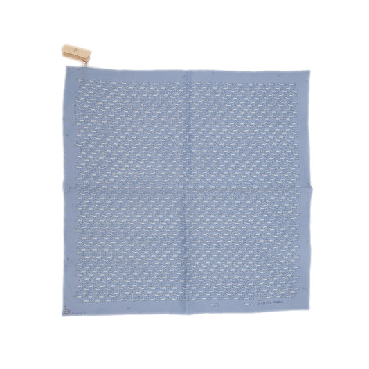 ポケットチーフ 45 ヴィンテージシルク LA BABALLE アズール/グリ/シエル/ホワイト その他小物