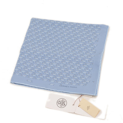 ポケットチーフ 45 ヴィンテージシルク LA BABALLE アズール/グリ/シエル/ホワイト その他小物