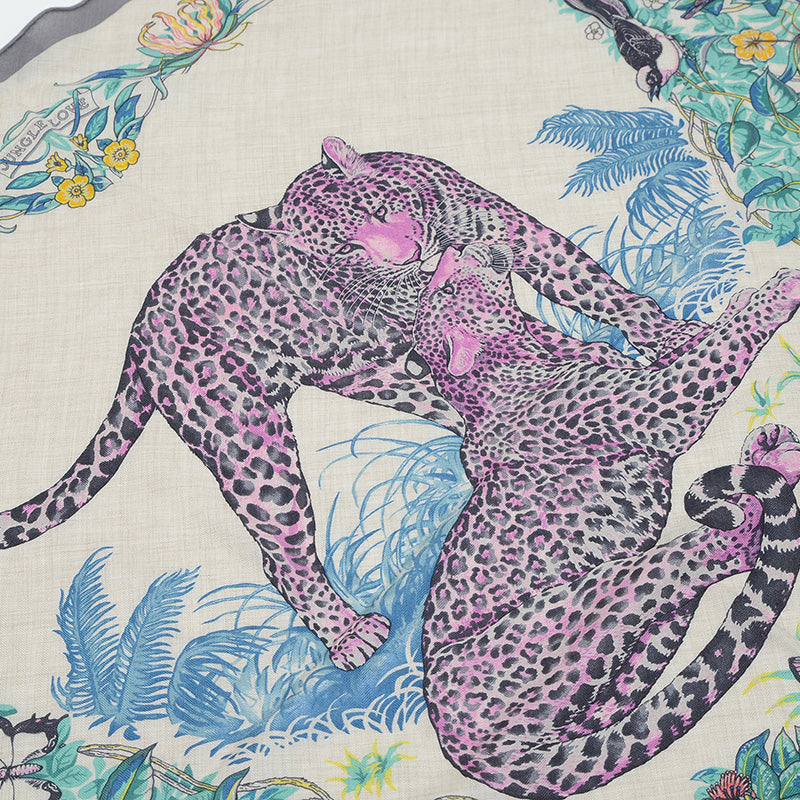 トライアングルジェアン JUNGLE LOVE グリアシエ/ナチュラル/マルチカラー スカーフ