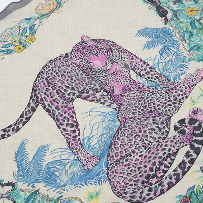 トライアングルジェアン JUNGLE LOVE グリアシエ/ナチュラル/マルチカラー スカーフ