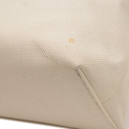 ホリゾンタル カバ ロゴ トートバッグ キャンバス/レザー ナチュラル/タン 190062 トートバッグ