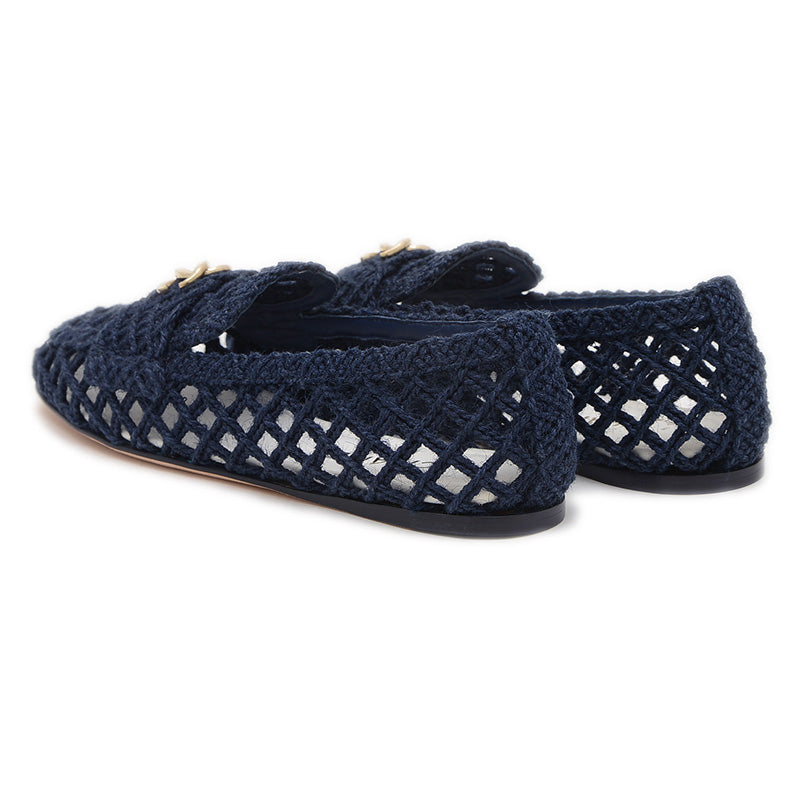 ココマーク ローファー ブレードコード ネイビー ゴールド金具 レディース 36サイズ ローファー