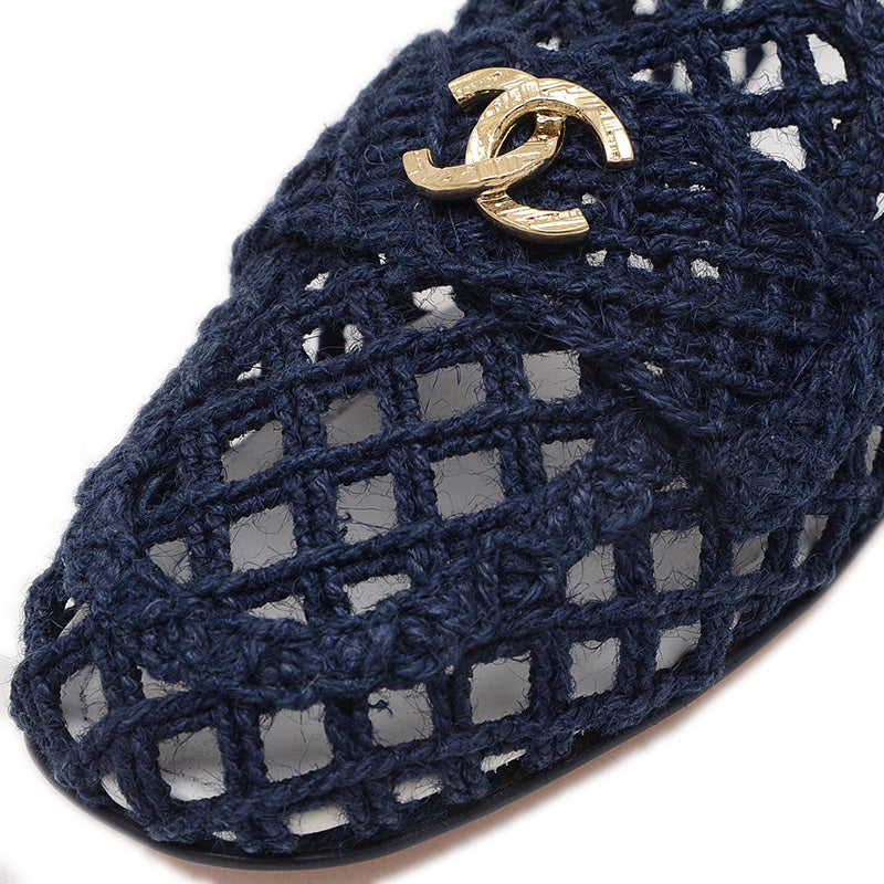 ココマーク ローファー ブレードコード ネイビー ゴールド金具 レディース 36サイズ ローファー