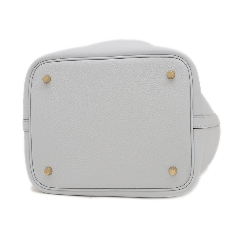 ピコタンロック MM 22 トリヨン ブルーペール ゴールド金具 B刻印 ハンドバッグ