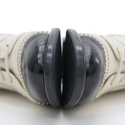 ショートブーツ ココマーク パテントレザー アイボリー/ブラック #36.5 G34643 ブーツ