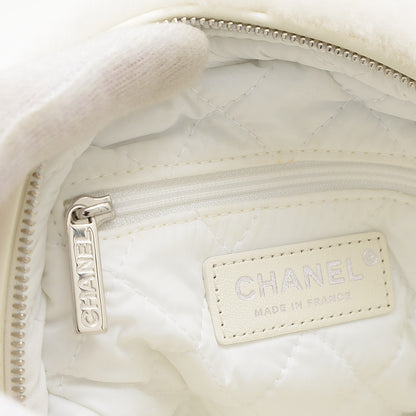 ココマーク ラウンド チェーンショルダーバッグ シアリング ホワイト ショルダーバッグ