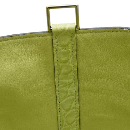 ピコタンロック PM 18 アリゲーターマット ジョーヌブルジョン Z刻印 ハンドバッグ