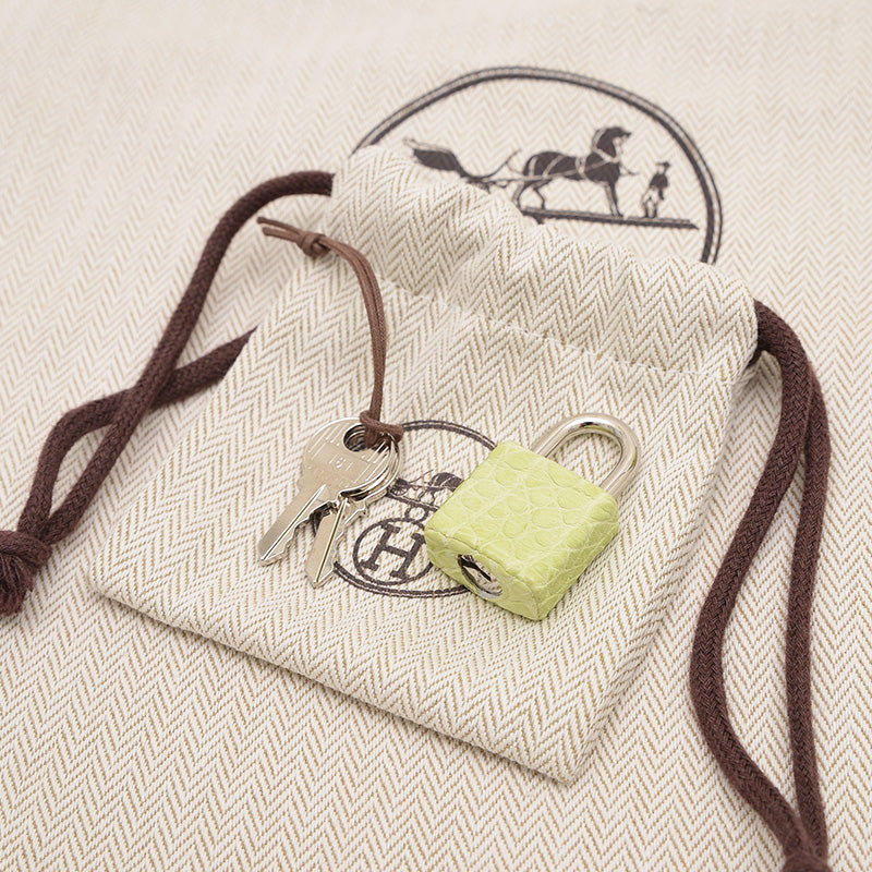 ピコタンロック PM 18 アリゲーターマット ジョーヌブルジョン Z刻印 ハンドバッグ