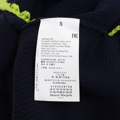 半袖ニット コットン ネイビー レディース Sサイズ カーディガン