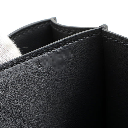 コンスタンス ミニ 18 ミロワール シェーブル ブラック ゴールド金具 W刻印 ショルダーバッグ